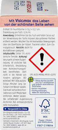 Brillenputztücher Anti-Beschlag  VISIOMAX