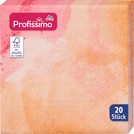 Papierové servítky s farebným prechodom Profissimo