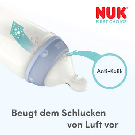 Babyflasche aus Glas First Choice weiß, ab 3 Monaten, 240 ml NUK