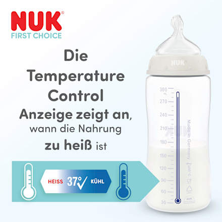 Babyflasche aus Glas First Choice weiß, ab 3 Monaten, 240 ml NUK