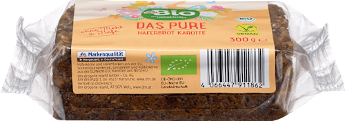 Ovsený chlieb s mrkvou Das Pure dmBio