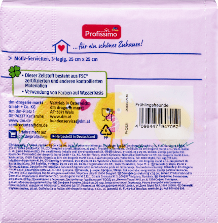 Cocktailservietten "Frühlingsfreunde" (25x25 cm) Profissimo