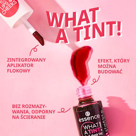 Tint do ust i policzków What a Tint! Lip & Cheek Tint 02 essence