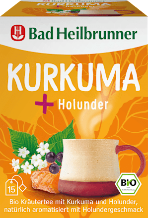 Kräutertee Kurkuma & Holunder (15 Beutel) Bad Heilbrunner