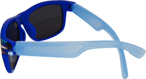 Sonnenbrille Kids, dunkelblaues Gestell mit bunten Dinos SUNDANCE