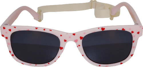 Sonnenbrille Kids, rosa Gestell mit roten Herzen SUNDANCE