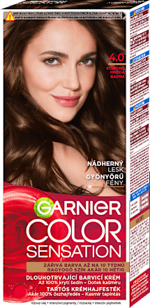 barva na vlasy, středně hnědá 4.0 GARNIER Color Sensation