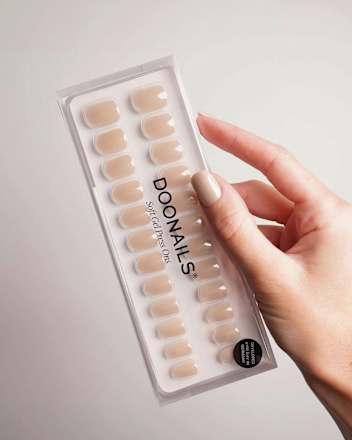 Künstliche Nägel, Soft Gel Press Ons Toffee Extra Short Square Doonails