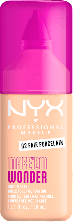 Make up Make 'EM Wonder - 02 Fair Porcelain NYX PROFESSIONAL MAKEUP