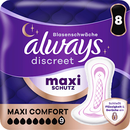 discreet Einlagen Inkontinenz Maxi Comfort always