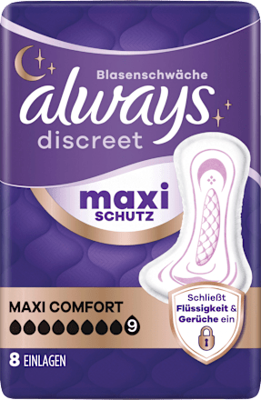 discreet Einlagen Inkontinenz Maxi Comfort always