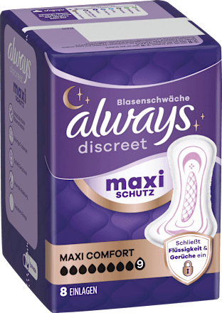 discreet Einlagen Inkontinenz Maxi Comfort always