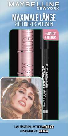 Mascaraset Sky High Very Black & gratis Expression Kajal 33 Black MAYBELLINE NEW YORK