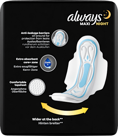 Damenbinden Maxi Night mit Flügeln always