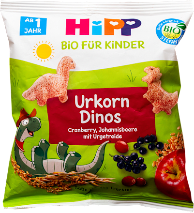 Dinos - grickalice od cjelovitih žitarica s brusnicom i crnom ribizlom HiPP