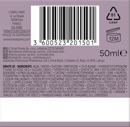 Krem przeciwzmarszczkowy na noc z kwasem hialuronowym Revitalift Filler  L'ORÉAL PARiS