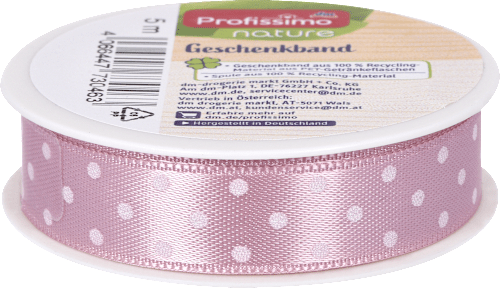 Panglică cadou cu buline, roz Profissimo