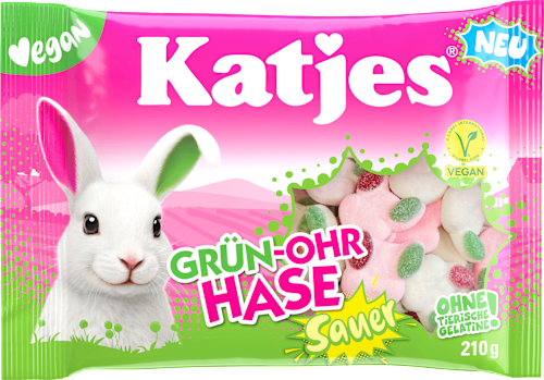 Fruchtgummi Grün-Ohr Hase Sauer Katjes