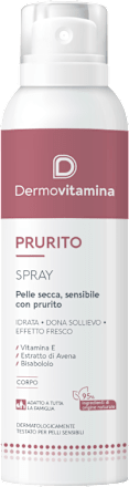 Spray per pelle sensibile con prurito Dermovitamina