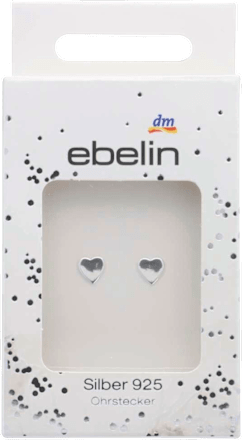 Uhani v obliki srca, srebro 925 ebelin