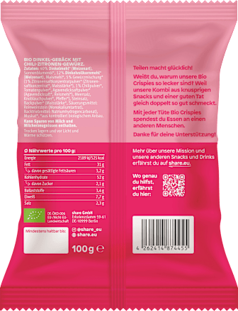 Knabbergebäck Crispies Chili Lemon share