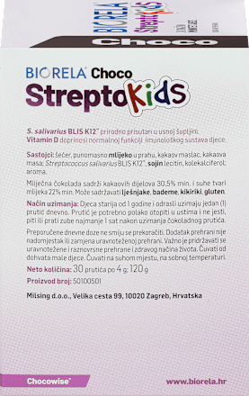 Strepto Kids čokoladice – dodatak prehrani BIORELA
