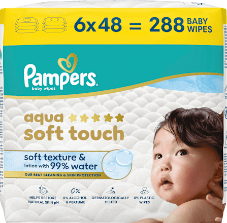 Feuchttücher aqua soft touch (6x48 St) Pampers