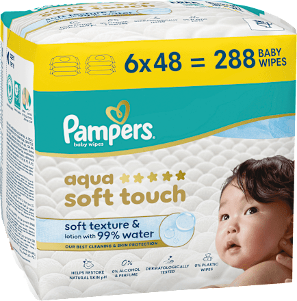 Feuchttücher aqua soft touch (6x48 St) Pampers