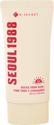 Opaľovací hydratačný pleťový krém Seoul 1988 Sun : Pine Tree + Ceramide SPF 50+ PA++++ K-SECRET