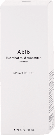 Opaľovací pleťový krém Heartleaf Mild Relief tube SPF 50 + PA++++  Abib
