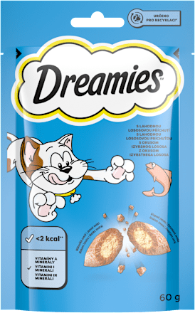 pochoutka pro kočky s lososovou příchutí Dreamies