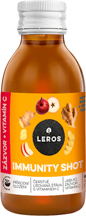 Immunity SHOT šťáva Zázvor + Vitamín C Leros