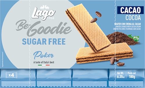 Napolitane cu cremă de cacao fără zahăr Lago