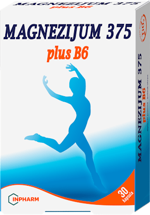 MAGNEZIJUM 375plus B6 kapsule INPHARM