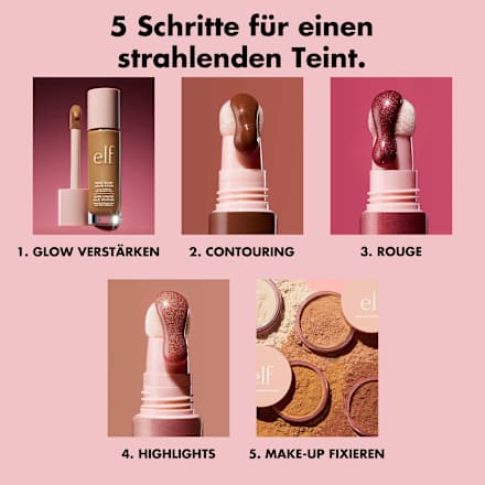 Contouring Cream Halo Glow Beauty Wand Medium/Tan e.l.f. Cosmetics