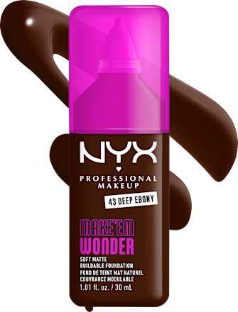 Foundation Make 'EM Wonder 43 Deep Ebony NYX PROFESSIONAL MAKEUP