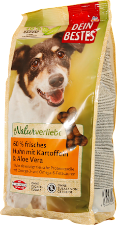 Trockenfutter Hund mit 60% frischem Huhn & Aloe Vera, Naturverliebt Dein Bestes