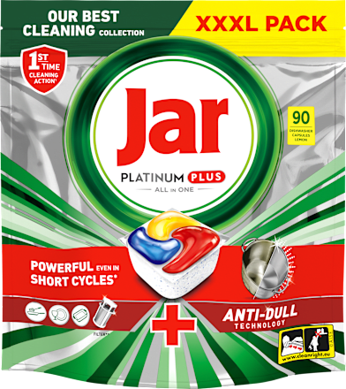 Kapsuly do umývačky riadu Platinum Plus All In One Anti-Dull Jar