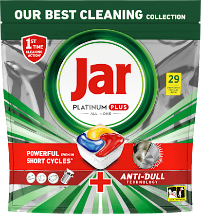 Kapsuly do umývačky riadu Platinum Plus All In One Lemon Jar