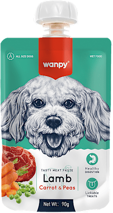 Pasta dla psa wołowina z marchewką i groszkiem wanpy