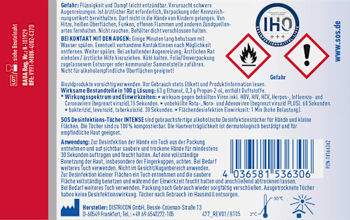 Desinfektionstücher Intense SOS