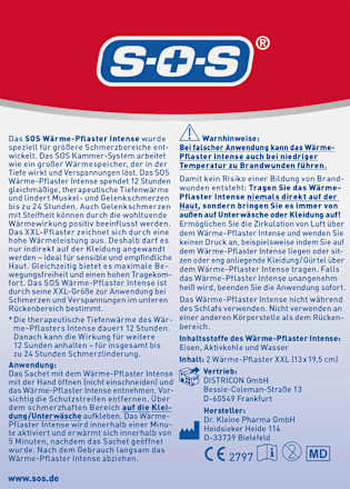 Wärmepflaster Intense SOS