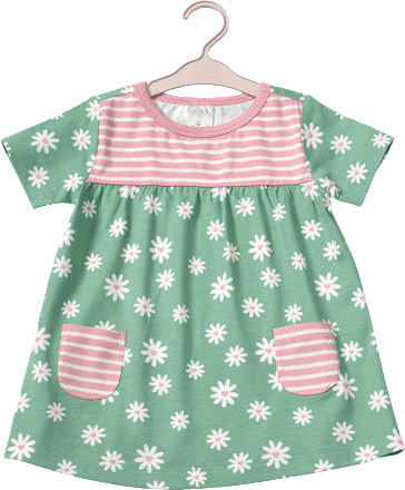 Tunika mit Blumen-Muster, grün & rosa, Gr. 128 ALANA