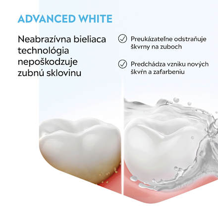 Ústna voda Advanced White Mild Taste Spearmint Listerine
