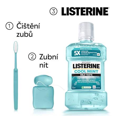 ústní voda Cool Mint Mild Taste Listerine