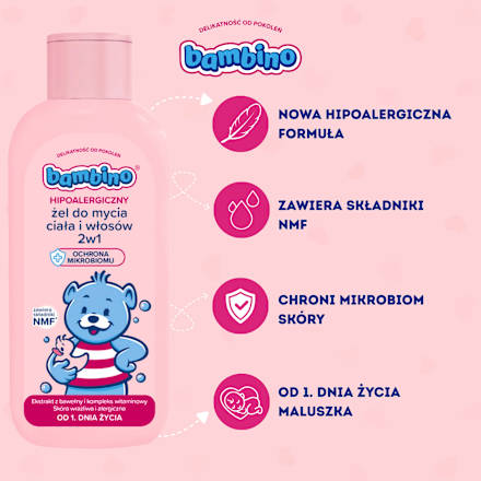 Żel do mycia ciała i włosów 2w1 bambino