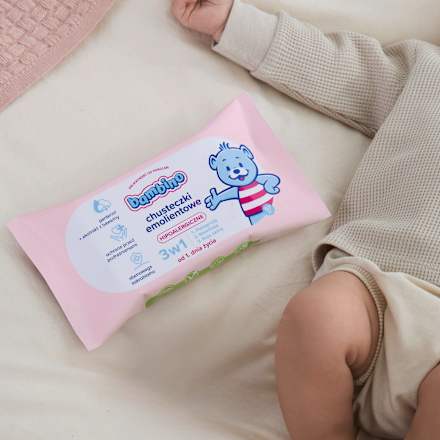 Chusteczki emolientowe 3w1, hipoalergiczne bambino