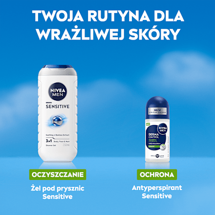 Antyperspirant roll-on Derma Control Sensitive NIVEA MEN