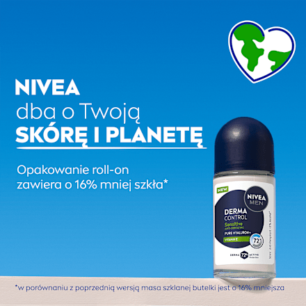 Antyperspirant roll-on Derma Control Sensitive NIVEA MEN