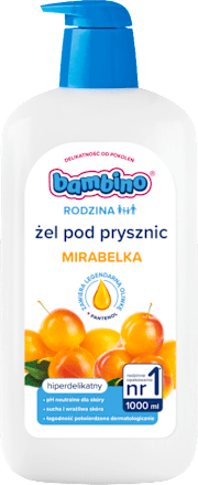Żel pod prysznic o zapachu mirabelki bambino